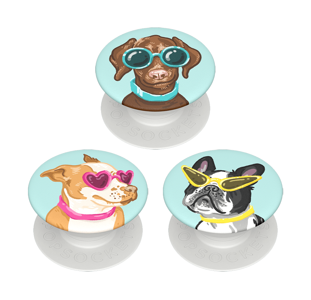 PopMinis® WHITE MARBLE GLAM, 3 mini accesori de telefon originale PopSockets®